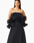 Fiorina Tiered Gown in black