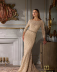 TERANI 252M5331 lace gown