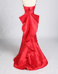 Britney strapless ruffle back trim