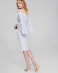 Scuba Crepe Off-the-Shoulder Sheath Dress