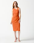 Scuba Crepe Sleeveless Sheath Dress