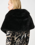 UNTITLED SIGNATURE | FAUX FUR SHAWL COLLAR STOLE 263740