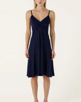 CLOUDLAND WRAP DRESS IN NAVY WHITE SPOT