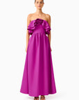 Lioris Ruffled Gown in Purple