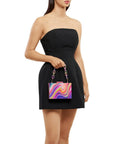 DOROTHY SWIRL PRINT BOX CLUTCH