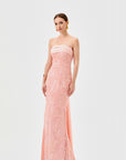 PRIM EMBELLISHED SASH GOWN B82D63L