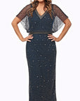 Batwing Beaded Gown JH0504