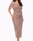 JH0525 beaded cocktail dress with sleeve