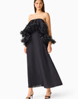 Fiorina Tiered Gown in black