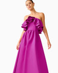 Lioris Ruffled Gown in Purple