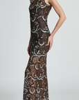 Monique Gown Chocolate Silver