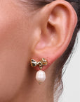 ALICE GOLD BOW PEARL EARRING