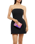 DOROTHY SWIRL PRINT BOX CLUTCH