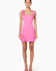 Trompe 3D Floral Mini Dress Pink