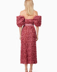 Intimacy Off The Shoulder Midi Dress In Pink