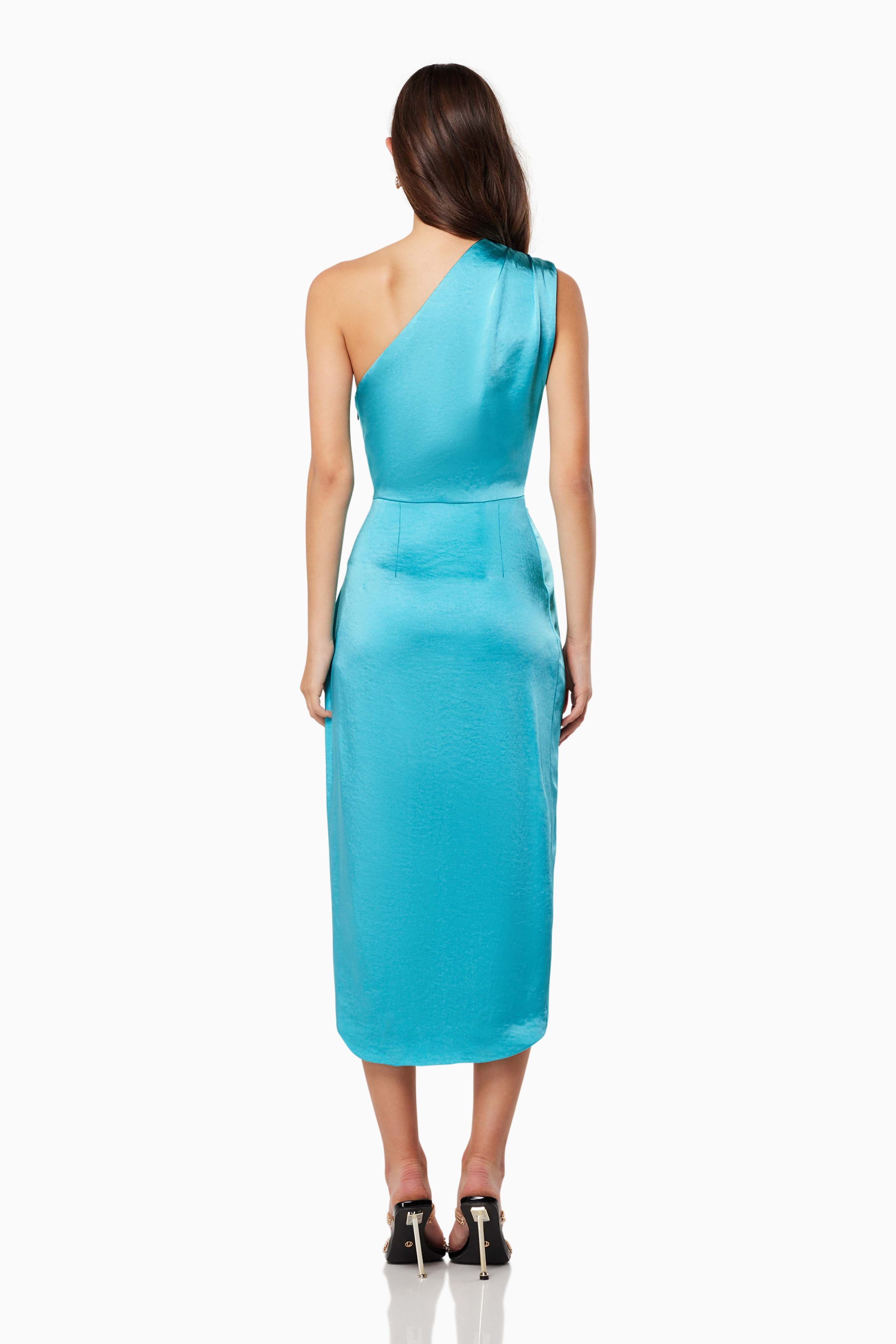cassini dress in blue Oleg Cassini Women's Illusion Beaded Knot Waist Long Dress, Navy Blue, Large