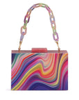 DOROTHY SWIRL PRINT BOX CLUTCH