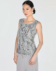 Frank Lyman Sequin Embellished Sleeveless Top Style 269315