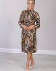 253309 leopard cocktail midi dress