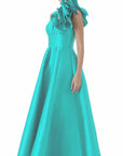 Mirella Vneck Ruffle Gown
