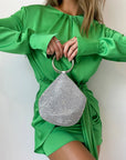 ELLIE CRYSTAL MESH HANDLE BAG