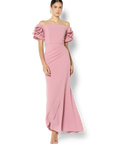 Diana Pink Ruffle Sleeve Gown