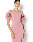 Diana Pink Ruffle Sleeve Gown
