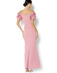 Diana Pink Ruffle Sleeve Gown