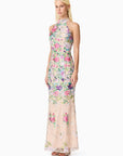Eliska Halter Neck Gown in Floral
