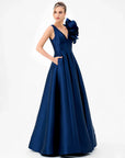 Mirella Vneck Ruffle Gown