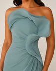 Strapless Ruffle Gown
