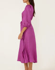 CHATEAU WRAP DRESS MAGENTA