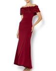 Toni Merlot Off The Shoulder gown