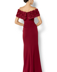Toni Merlot Off The Shoulder gown