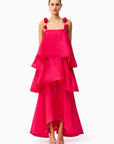 Thalia Tiered Gown in Pink