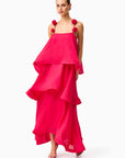 Thalia Tiered Gown in Pink