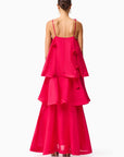 Thalia Tiered Gown in Pink