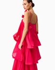 Thalia Tiered Gown in Pink
