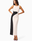 Paloma Contrast Gown in Black & White