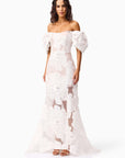 Roxana Off The Shoulder Gown in White
