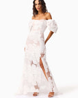 Roxana Off The Shoulder Gown in White
