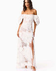 Roxana Off The Shoulder Gown in White