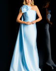 Jovani Style 48677 One Shoulder Satin Gown With Bow