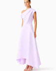 Marissa One Shoulder Gown in Purple