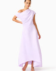 Marissa One Shoulder Gown in Purple