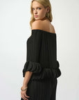 Georgette Off Shoulder Pleated Top
253939