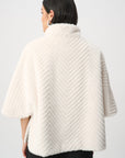Chevron Faux Fur Cape-Style Jacket
263917