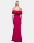 Waverly off shoulder ruffle gown