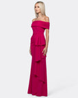 Quinny off shoulder gown