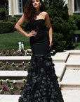 Strapless Beaded Mermaid Gown 49344